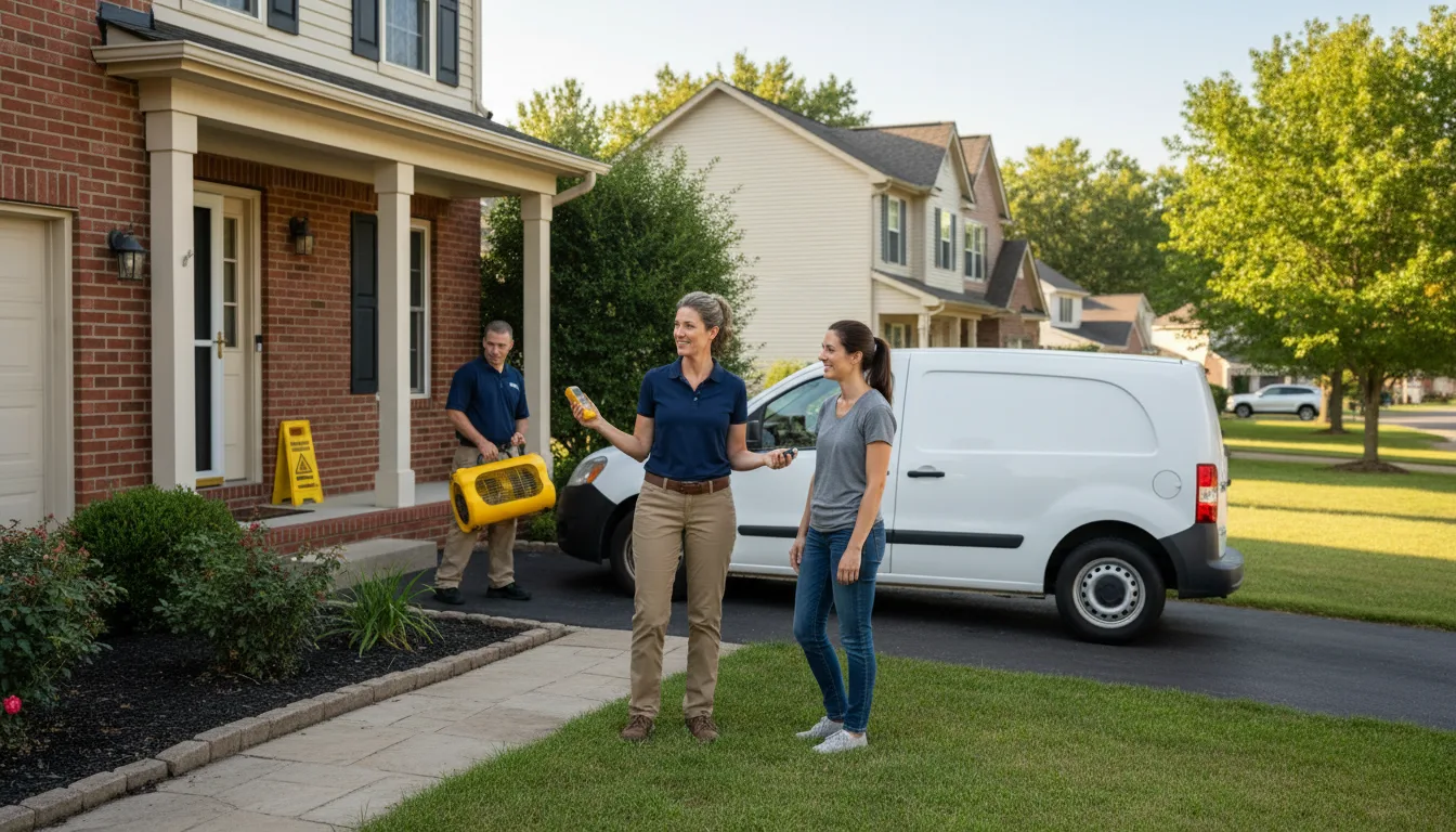 Residential water damage restoration in Roanoke, LA